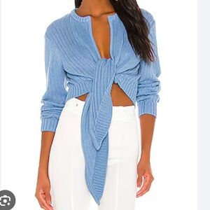 Ronny Kobo X REVOLVE Garana Cardigan Angel Blue Ribbed S